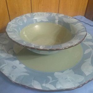 2 Pcs PFALTZGRAFF LARGE SERVING PLATTER & SERVING BOWL